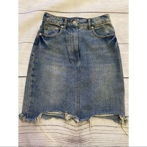 Kookai High Waisted Denim Skirt